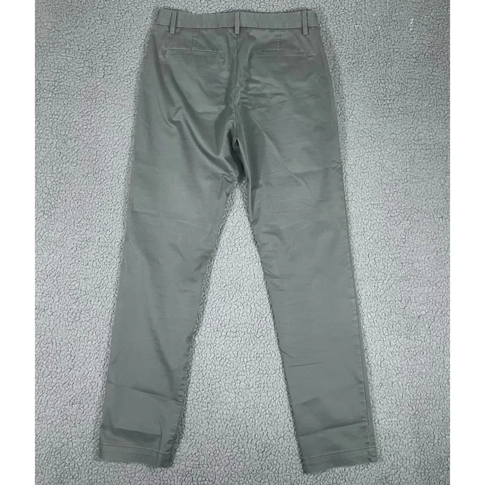 Banana Republic Slim Fit Chinos Mens 31x34 Grey Cotton Stretch Trousers Pants